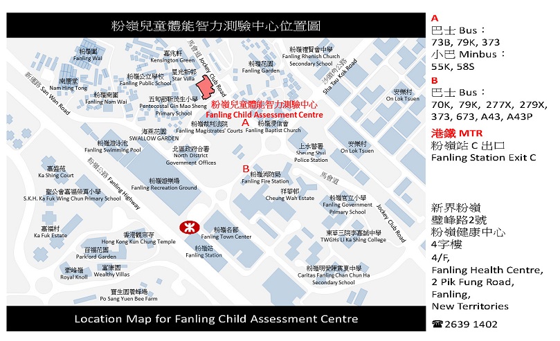 儿童体能智力测验中心位置图