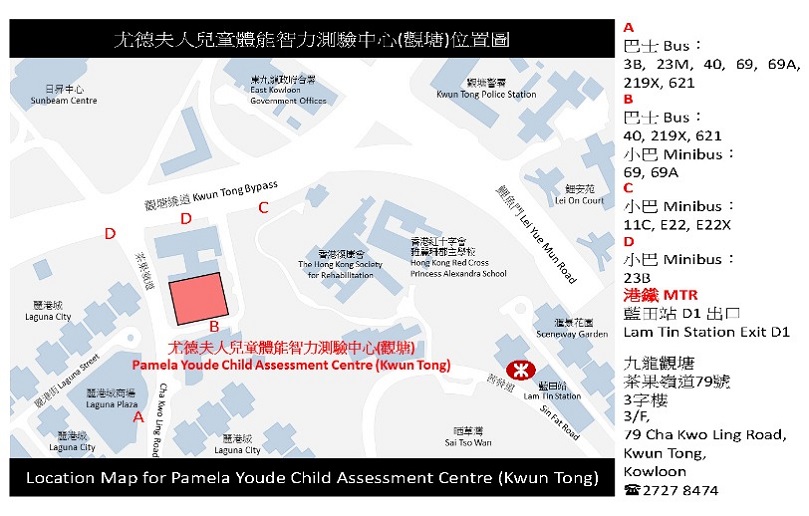 儿童体能智力测验中心位置图